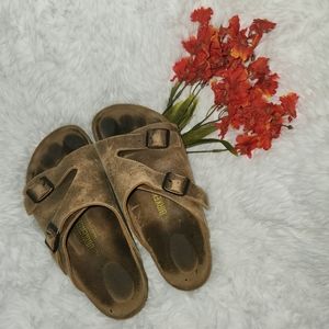 Birkenstock Distressed Leather Sandals